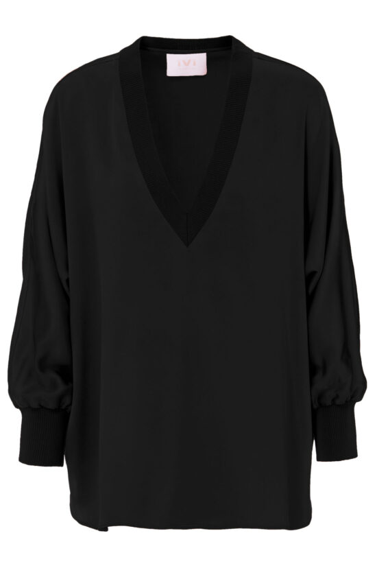 SOLID SILK Tunika schwarz