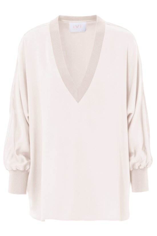 SOLID SILK Tunika weiß