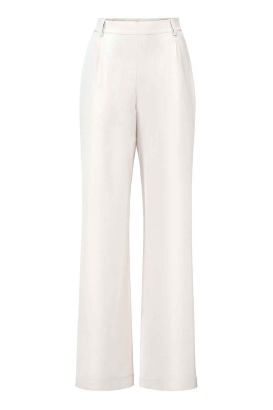 SOLID SILK Seidenhose weiß