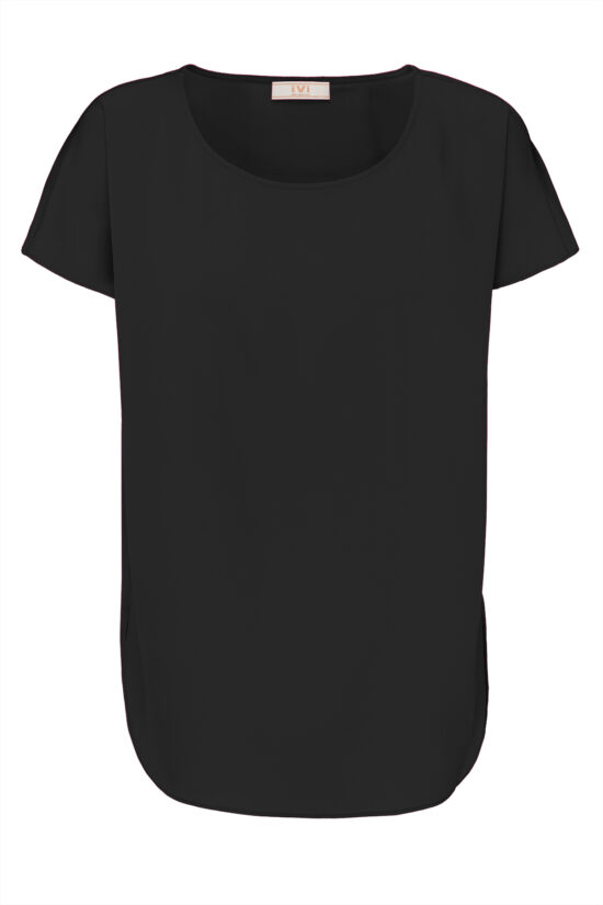 SOLID SILK Shirt schwarz