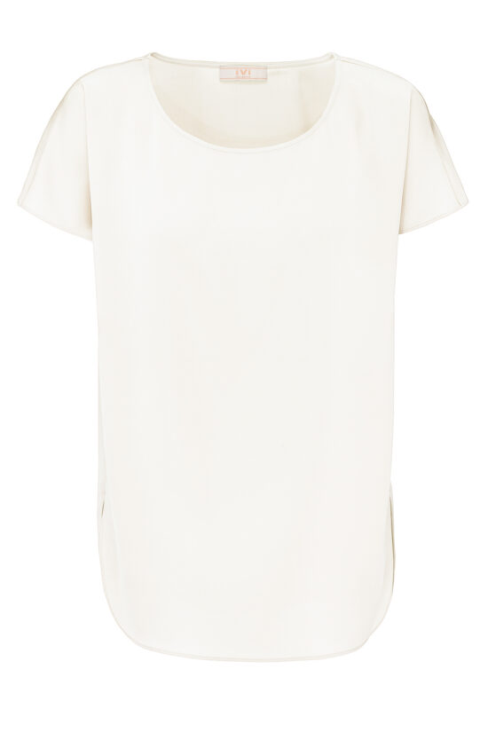 SOLID SILK Shirt weiß