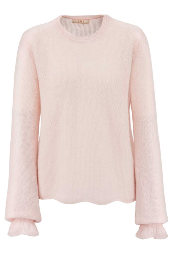 Produktbild: SOLID KNIT Kaschmir Pullover in light sand.