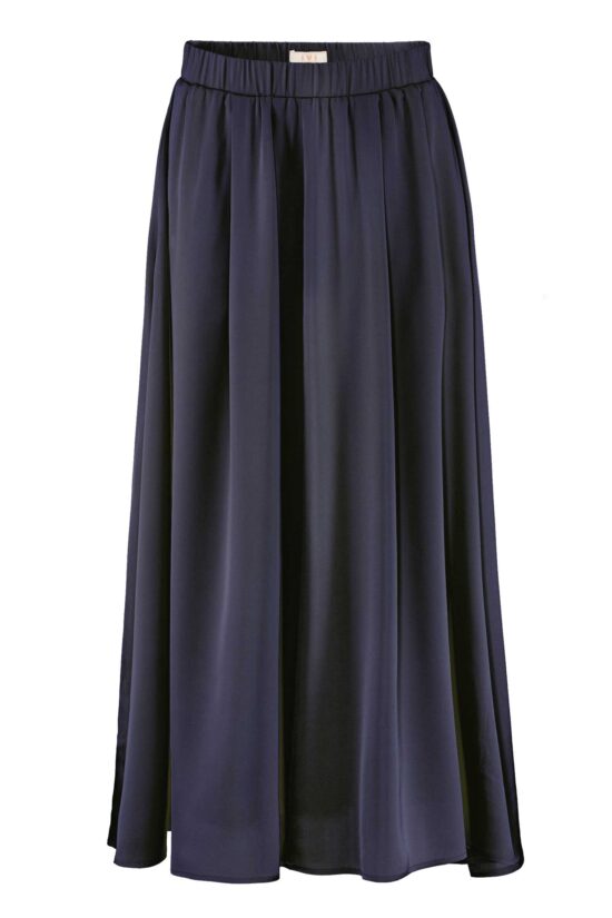 Produktbild: SOLID SILK Seidenrock in light midnight blau.
