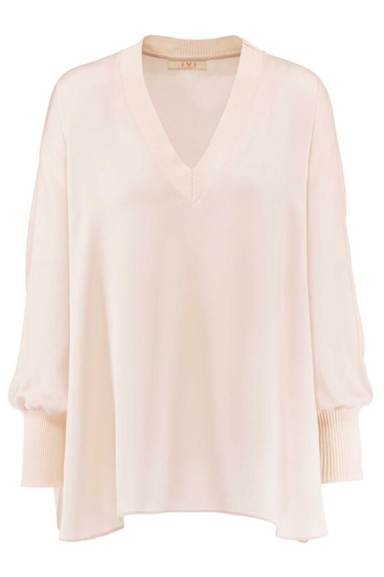 Produktbild: SOLID SILK Seidentunika in light sand.