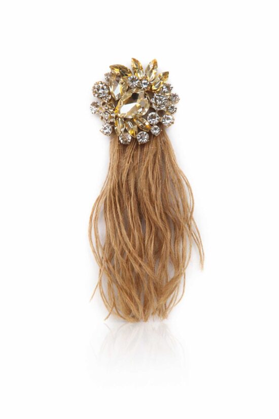 JEWELRY Strassbrosche Feather